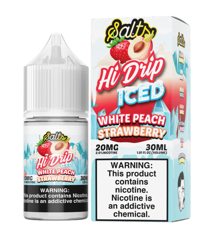 White Peach Strawberry ICED SALT - Hi Drip - 30ml