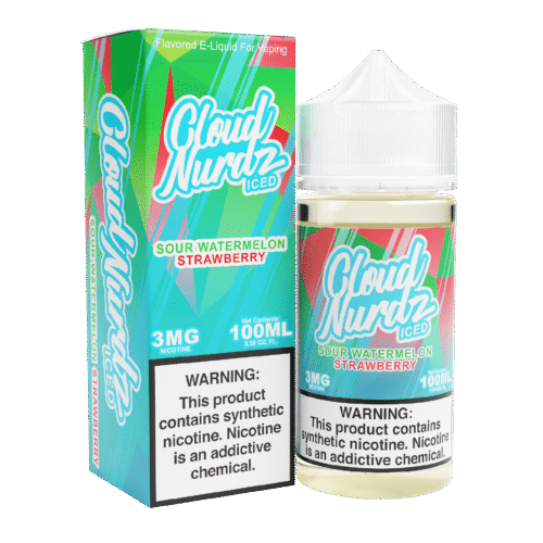 Sour Watermelon Strawberry ICE - Cloud Nurdz - 100ml