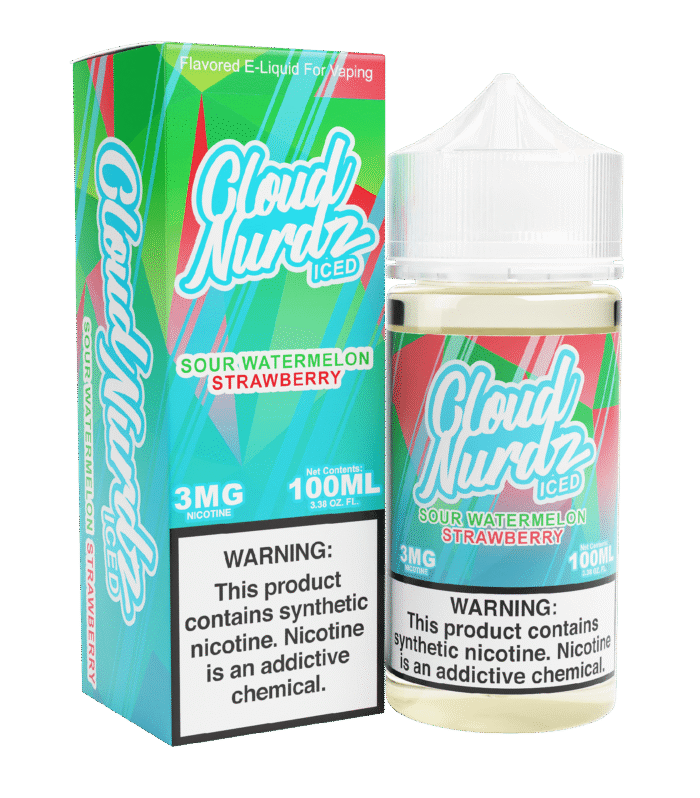 Sour Watermelon Strawberry ICE - Cloud Nurdz - 100ml