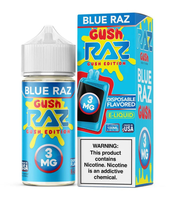 Blue Razz Gush - Pod Juice X RAZ E-Liquid  - 100ml
