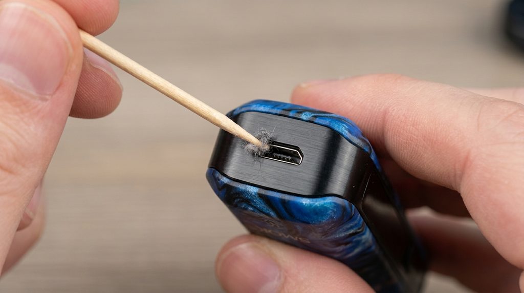 Cleaning a device charging port 20261001205425
